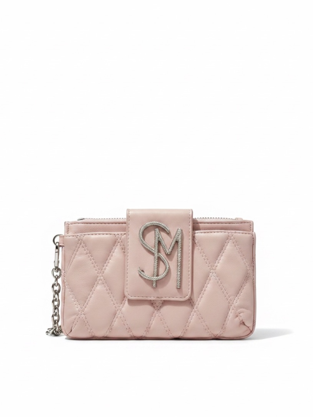 Steve Madden Quilted Pink Wristlet Wallet